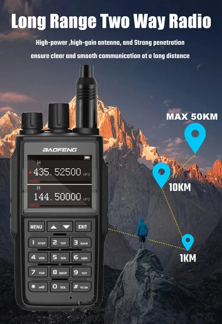 2023 Baofeng UV G26 PRO Waterproof Walkie Talkie 10W Two Way Radio UHF VHF Ham CB Radio Upgraded UV17 UV-16 UV9R PRO Long Range