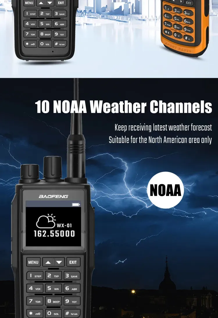 2023 Baofeng UV G26 PRO Waterproof Walkie Talkie 10W Two Way Radio UHF VHF Ham CB Radio Upgraded UV17 UV-16 UV9R PRO Long Range