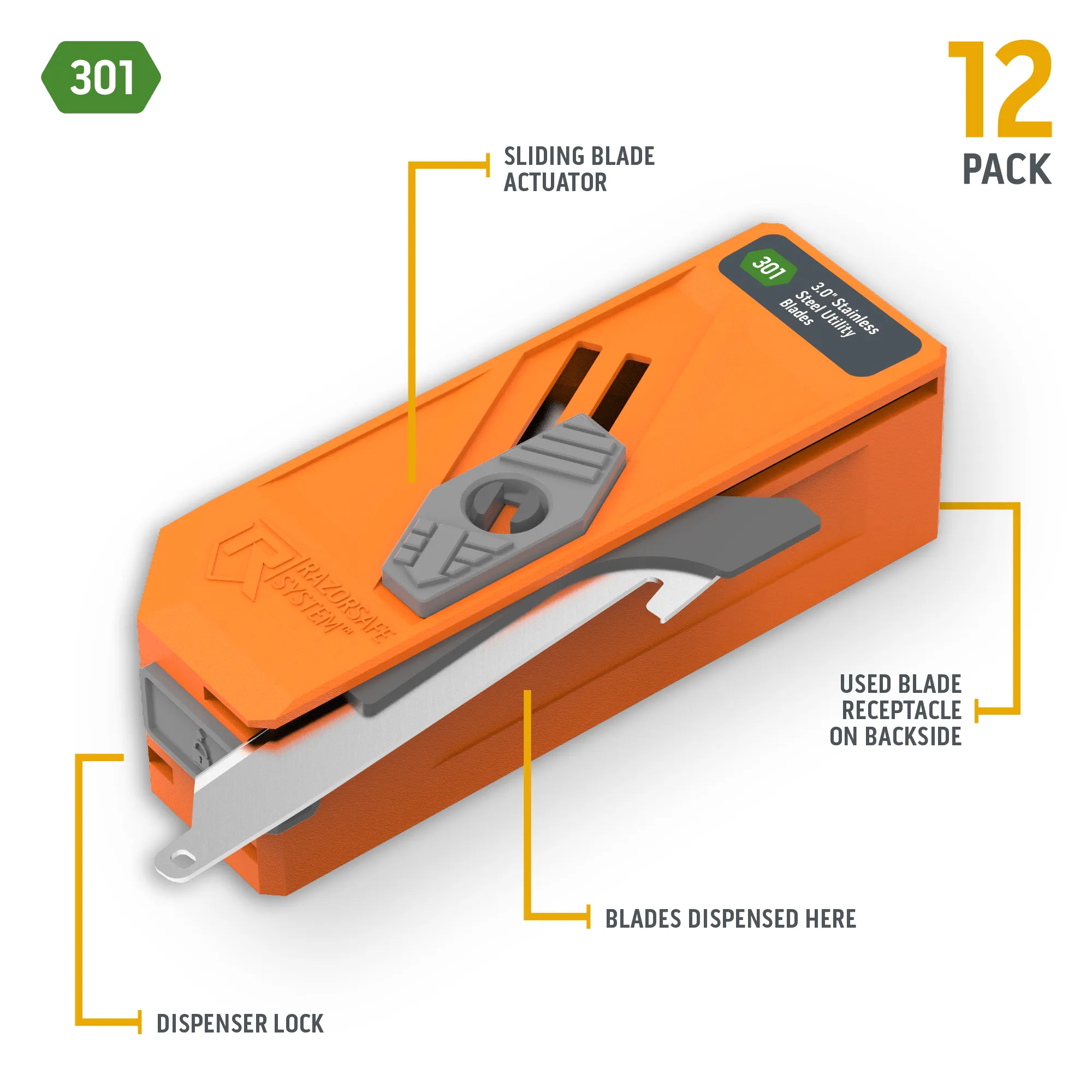 3.0" UTILITY BLADE DISPENSER