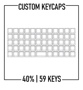 40% Keyboard Custom Keycaps ( ANSI | 59 Keys )