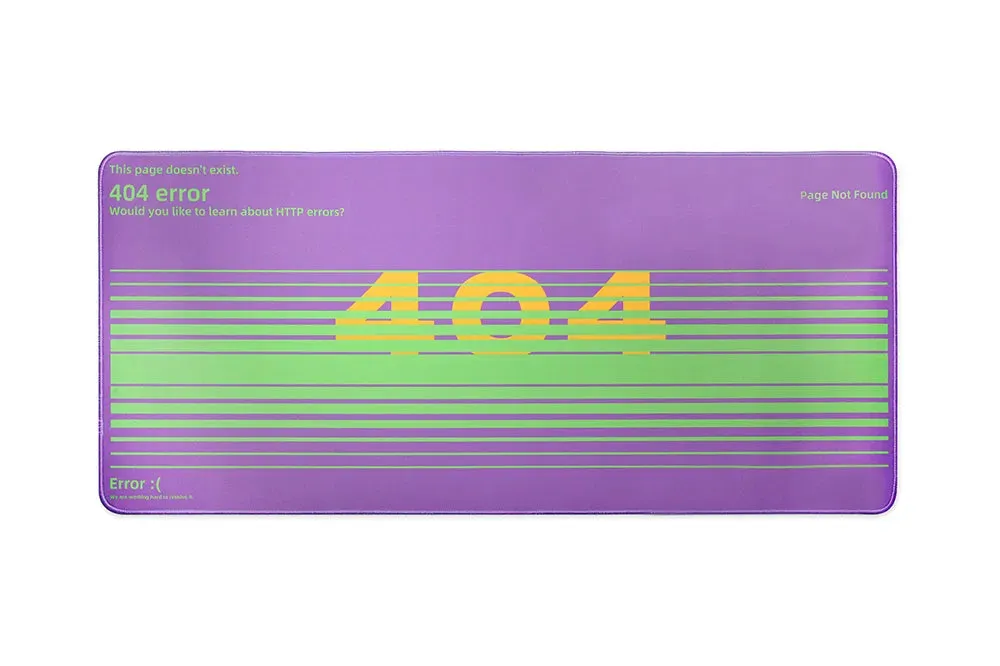 404 Error Mousepad for Mechanical Keyboard Deskmat 900 400 4mm Stitched Edges High quality soft touch Rubber for mouse Page not