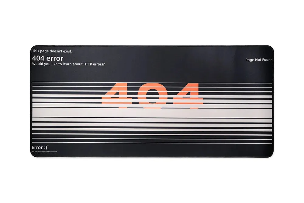 404 Error Mousepad for Mechanical Keyboard Deskmat 900 400 4mm Stitched Edges High quality soft touch Rubber for mouse Page not