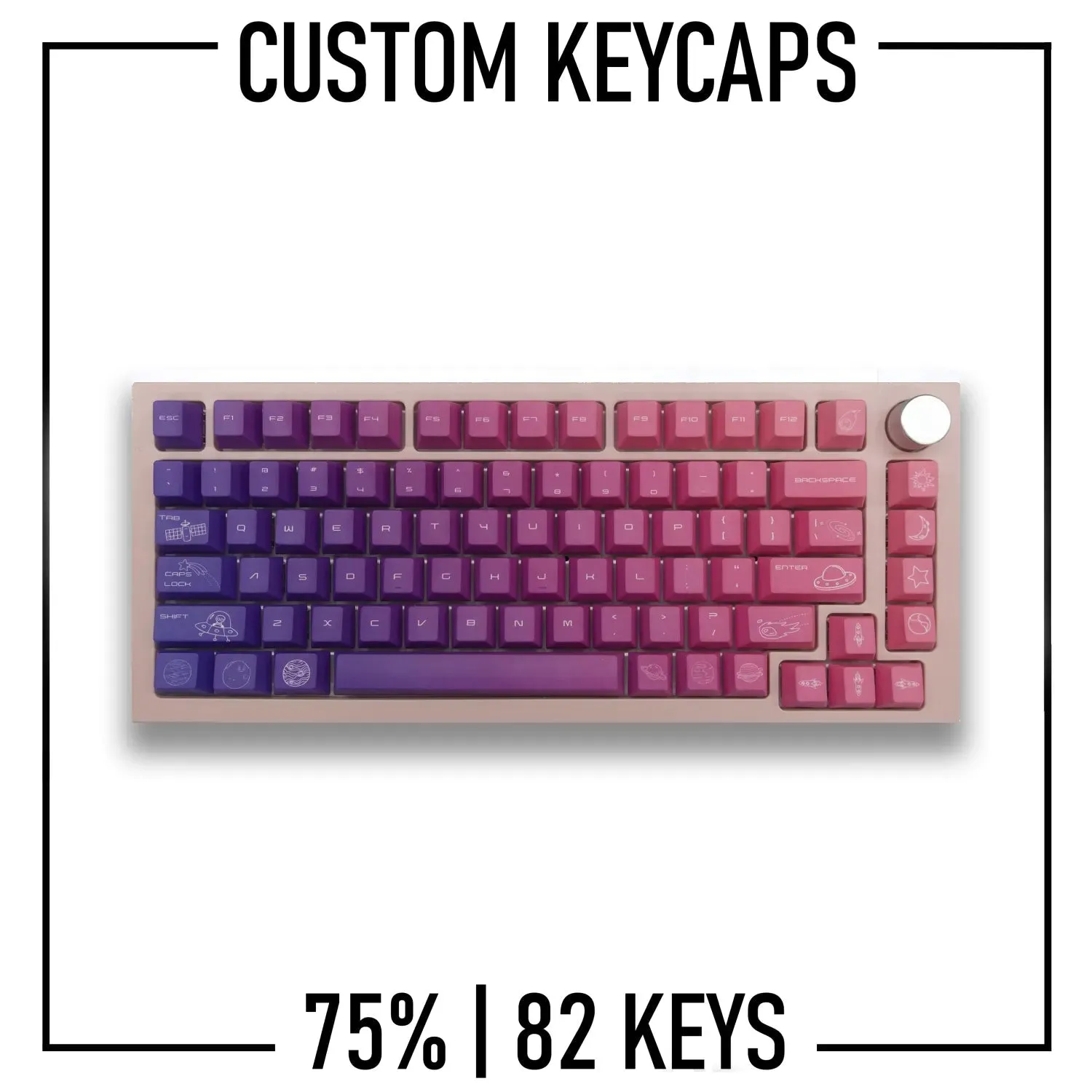 75% Custom Keycaps Set ( ANSI | 82 Keys )