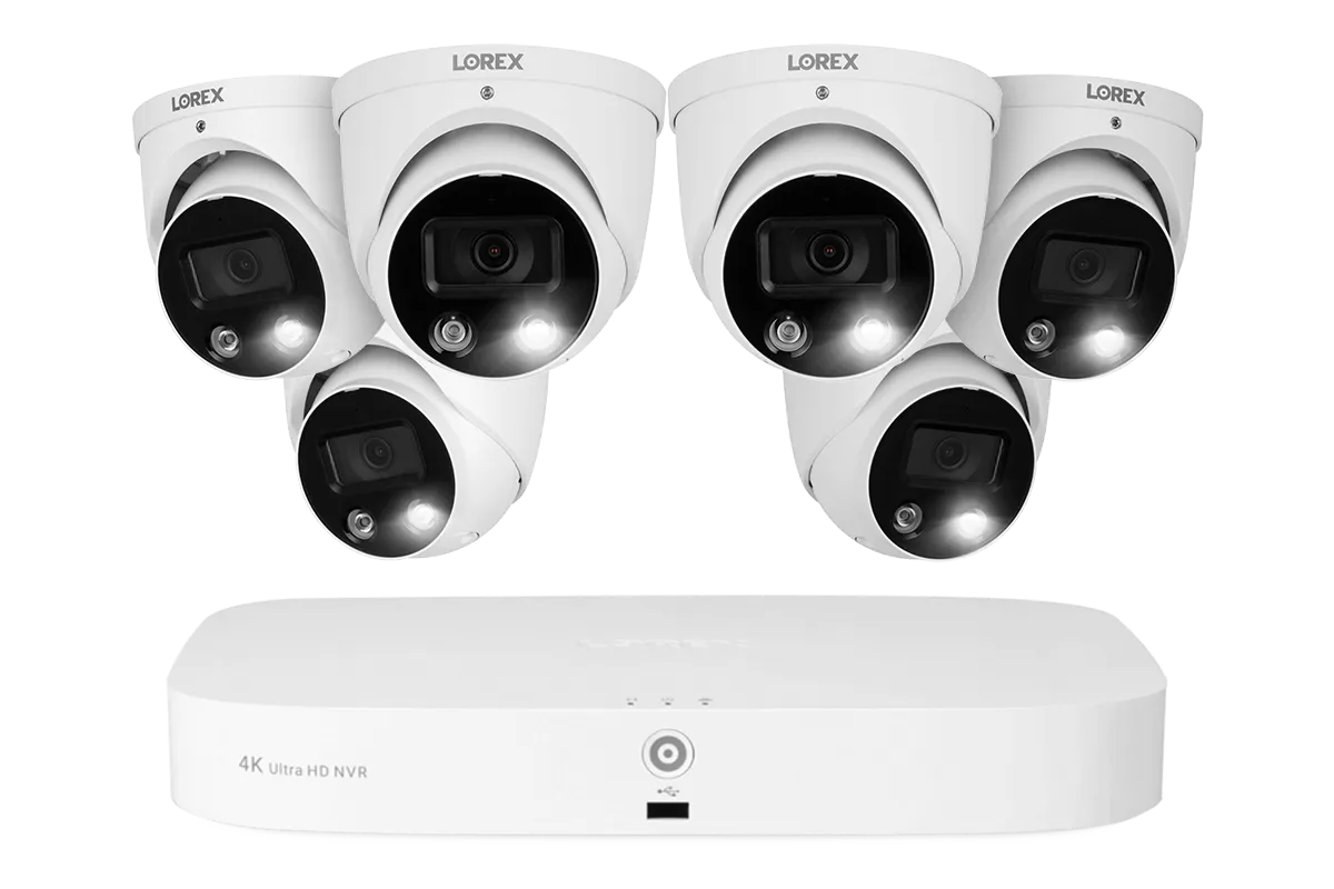 8-channel Fusion NVR System with Smart Deterrence and Mask Detection Security Cameras