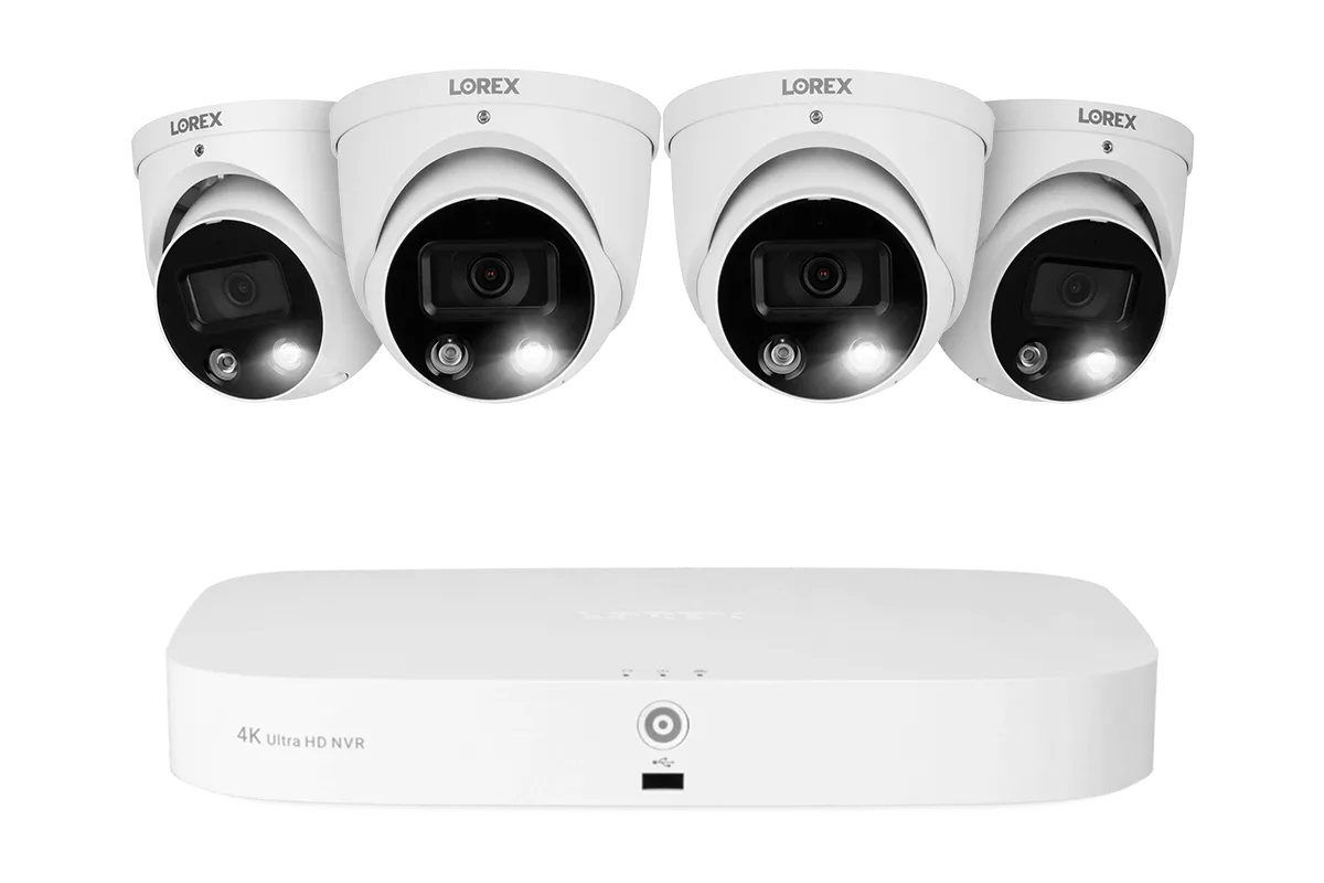 8-channel Fusion NVR System with Smart Deterrence and Mask Detection Security Cameras