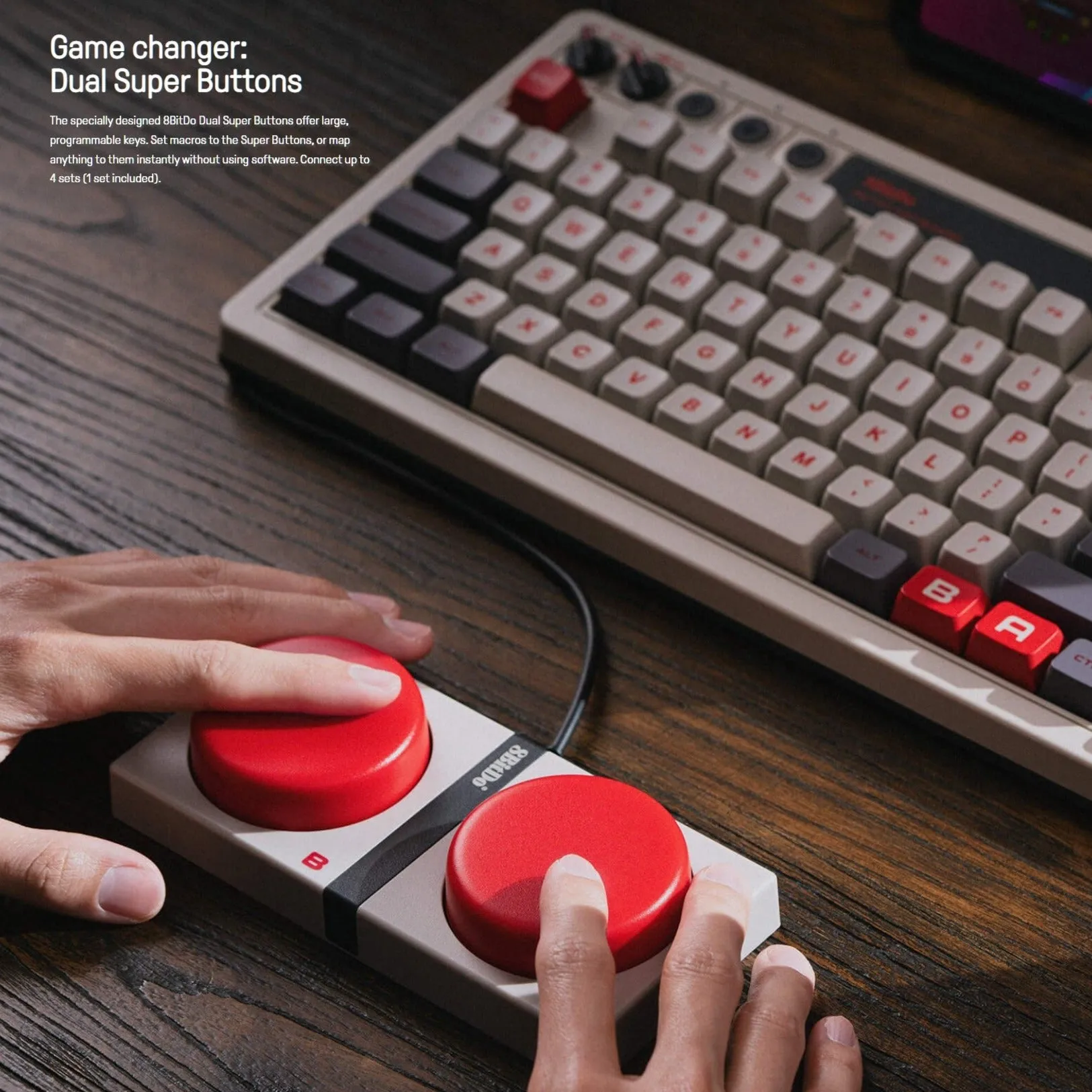 8Bitdo Retro Mechanical Keyboard: Bluetooth/2.4G/USB-C Gaming Keyboards for Windows and Android