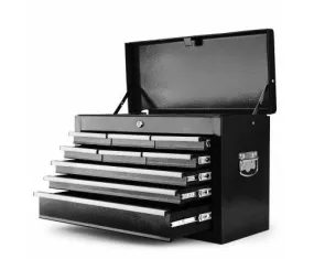 9 Drawer Black Tool Box Workshop Cabinet Bullet