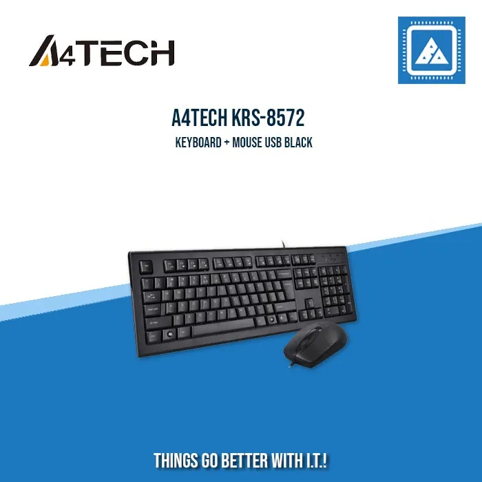 A4TECH KRS-8572 KEYBOARD   MOUSE USB BLACK