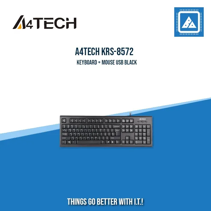 A4TECH KRS-8572 KEYBOARD   MOUSE USB BLACK