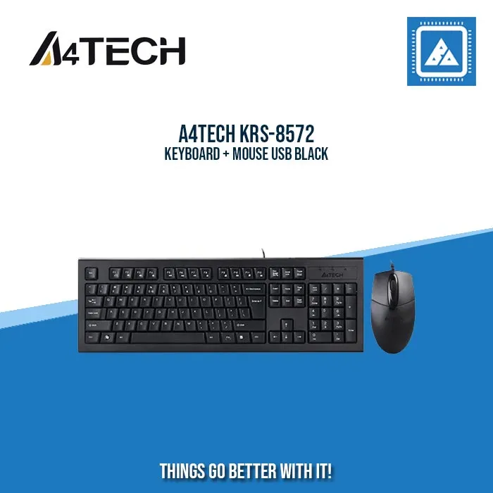 A4TECH KRS-8572 KEYBOARD   MOUSE USB BLACK