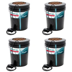 Active Aqua Root Spa 5 Gallon Hydroponic Bucket System Grow Kit (4 Pack)