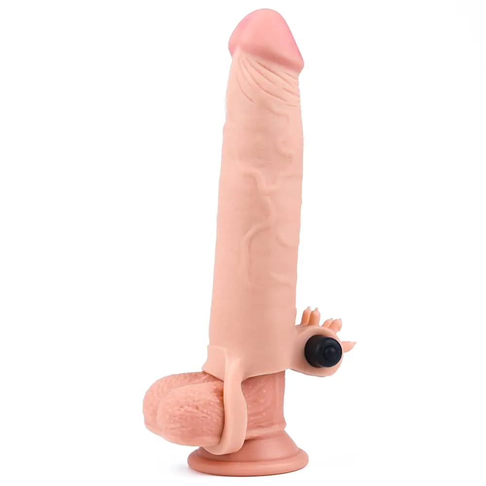 Add 3" Pleasure X Tender Vibrating Penis Sleeve