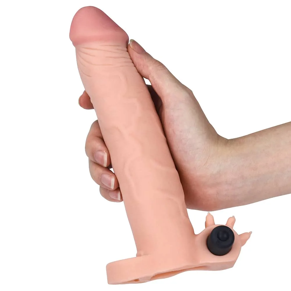 Add 3" Pleasure X Tender Vibrating Penis Sleeve