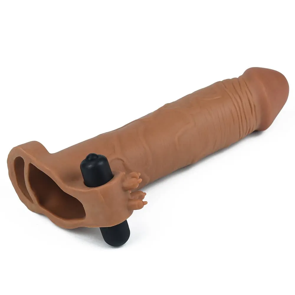 Add 3" Pleasure X Tender Vibrating Penis Sleeve