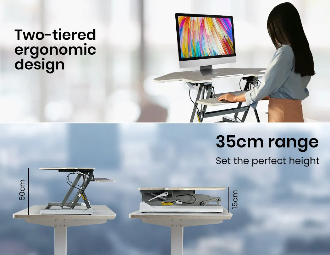 Adjustable Height Corner Desk Riser for Dual Monitors, Fortia