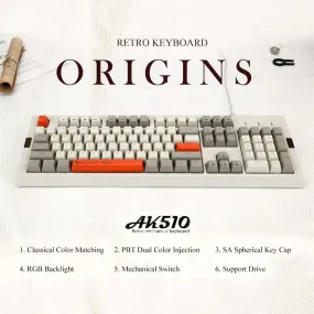 AJAZZ AK510 Gaming 104Keys Mechanical Keyboard (Renovation Keyboard, Good Condition, Not 1st Hand）