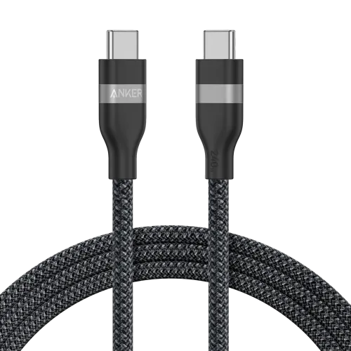 Anker Cable USB C To USB C, 3M, 240Watts, Upcycled Braided, Black