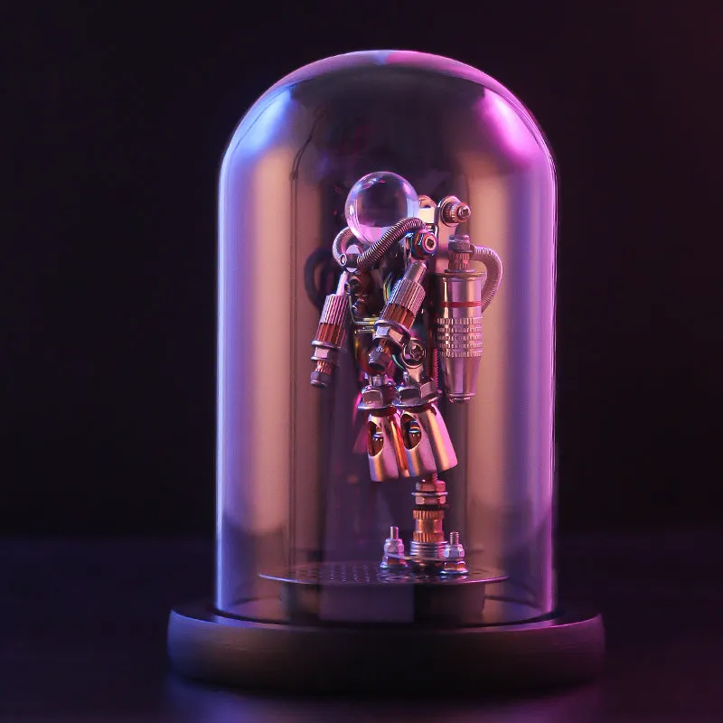 Astronaut Spaceman Small Night Lamp Three-Dimensional Assembled Model Metal Fashion Play Garage Kits Ornaments Holiday Gift