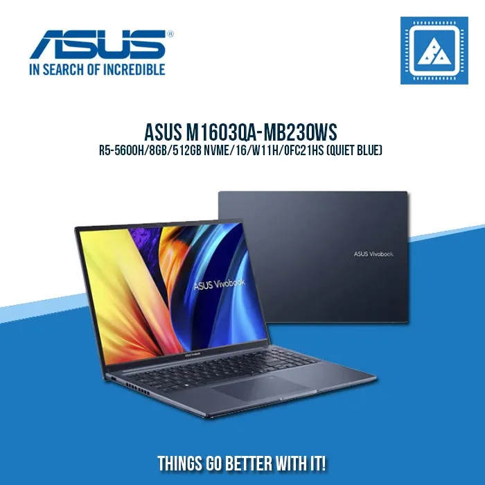 ASUS M1603QA-MB230WS R5-5600H | Best for Students and Freelancers Laptop