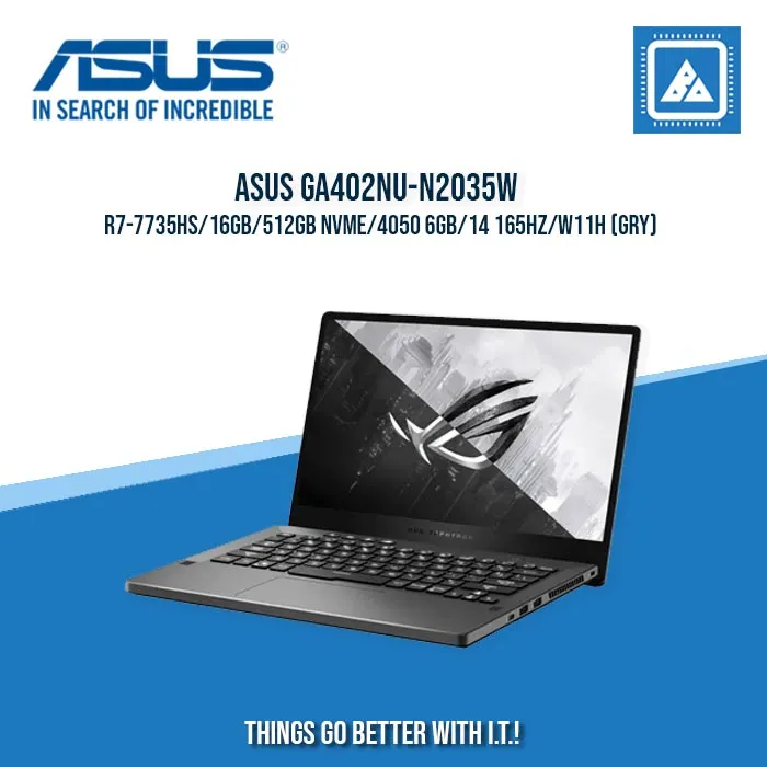 ASUS ROG ZEPHYRUS G14 GA402NU-N2035W R7-7735HS/16GB/512GB NVME/4050 6GB | BEST FOR GAMING AND AUTOCAD LAPTOP