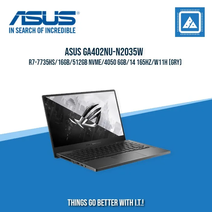 ASUS ROG ZEPHYRUS G14 GA402NU-N2035W R7-7735HS/16GB/512GB NVME/4050 6GB | BEST FOR GAMING AND AUTOCAD LAPTOP