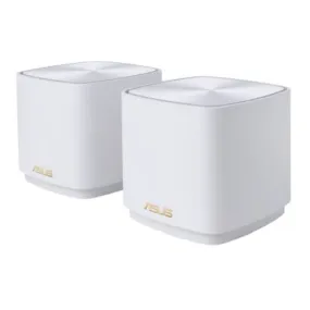 ASUS (ZenWiFi AX Mini (XD4)) AX1800 Wireless Dual Band Mesh Mini System, 2 Pack, AiMesh, AiProtection, White