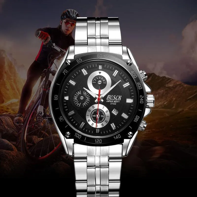 Automatic Calendar Waterproof Quartz Watch