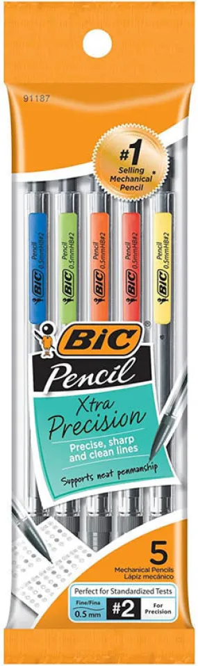 Bic Xtra Precision .5mm Mechanical Pencil (6 packs per unit) #MPFP5