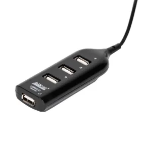 Black 4 Port USB Hub