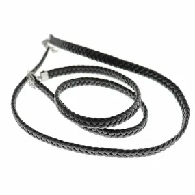 Black Polyester Cord Necklace 16.1" Plus Extender - 3mm - Choose Your Quantity!