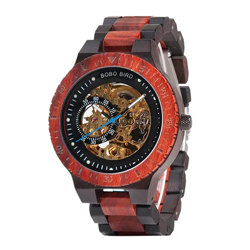 BOBO BIRD Wooden Mechanical Watch Men