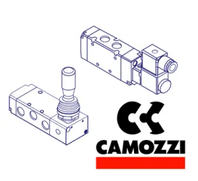 Camozzi 234 9054 G1/8", 3/2 Joystick Lever, Series 3, 4 & VMS Manually Operated Directional Control Valve