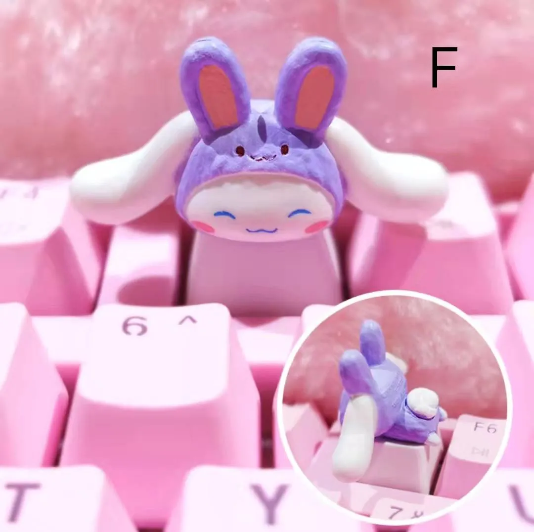 Cinnamoroll Inspired Keyboard Cap Pink and White Base