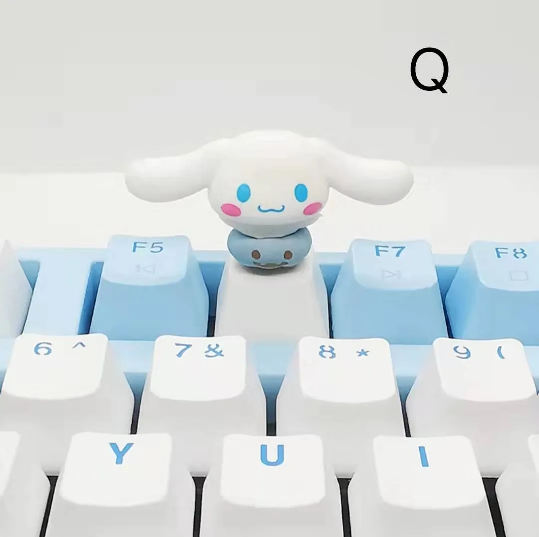 Cinnamoroll Inspired Keyboard Cap Pink and White Base