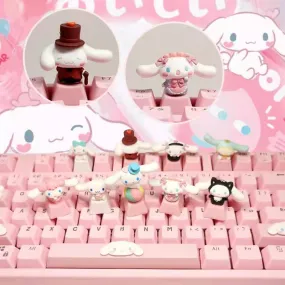 Cinnamoroll Inspired Keyboard Cap Pink and White Base