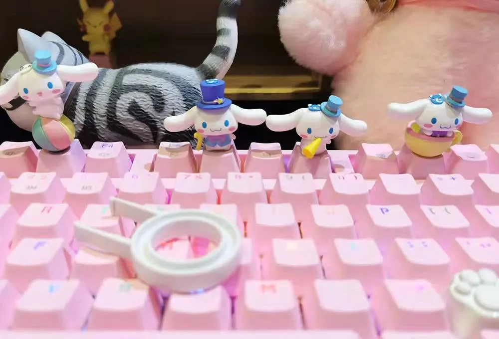 Cinnamoroll Inspired Keyboard Cap Pink and White Base