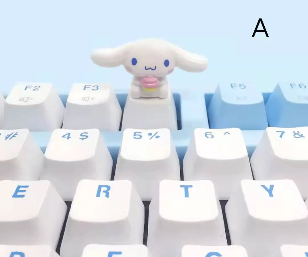 Cinnamoroll Inspired Keyboard Cap Pink and White Base