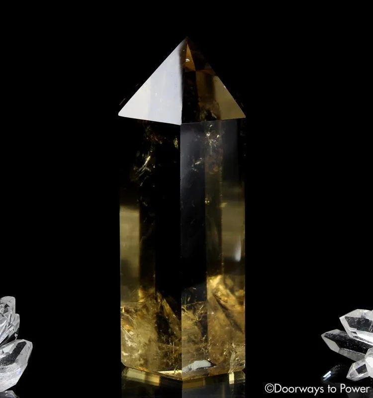 Citrine Quartz Crystal Generator Point 'Prosperity Goddess'