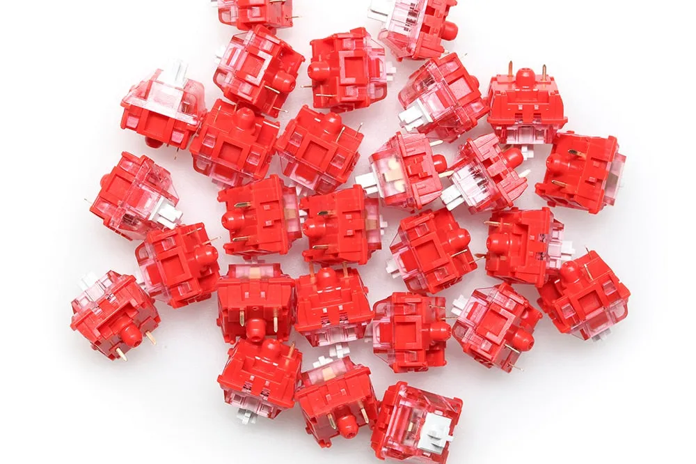 CIY Red Lotus Switch Linear 45g Clear Red Top Switch mx stem switch for mechanical keyboard 50m Factory Stem Lubed PC Nylon POK