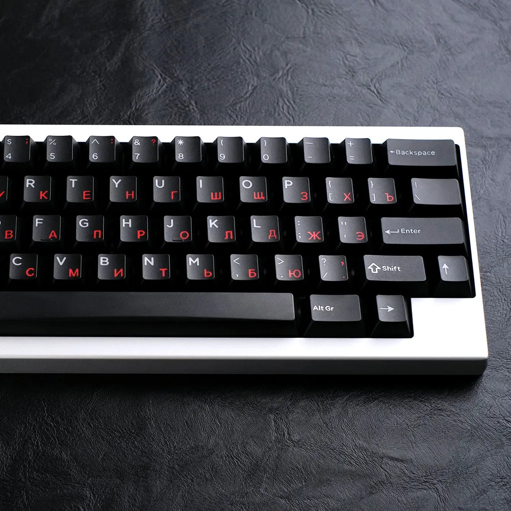 [CLOSED][GB] Domikey x iNKY Amore:RED  Cherry Profile ABS doubleshot Cyrillic English keycaps