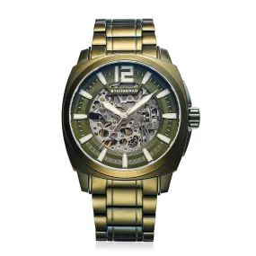 Courage. Skeleton Dial. Green Bracelet. SG-2803-22