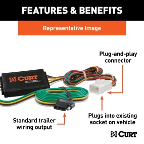 CURT 55550 Custom 4-Flat; Select Kia Sorento; OEM Tow Package Required