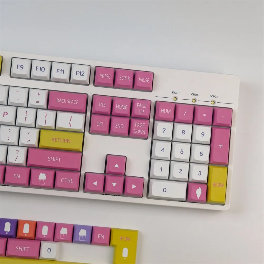 Cute mechanical keyboard keys set