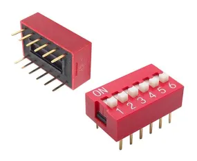 DIP Switch 6 Way DS-06 (6 Way Slide Switch 2.54mm Pitch)