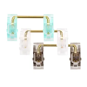 Everglide Panda V3 Transparent Plate Mounted Stabilizer Gold Plated Wire for Custom Mechanical Keyboard Plate Clear Black