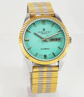 Favre Leuba Geneve Automatic-2066 Turquoise Dial Men's Watch