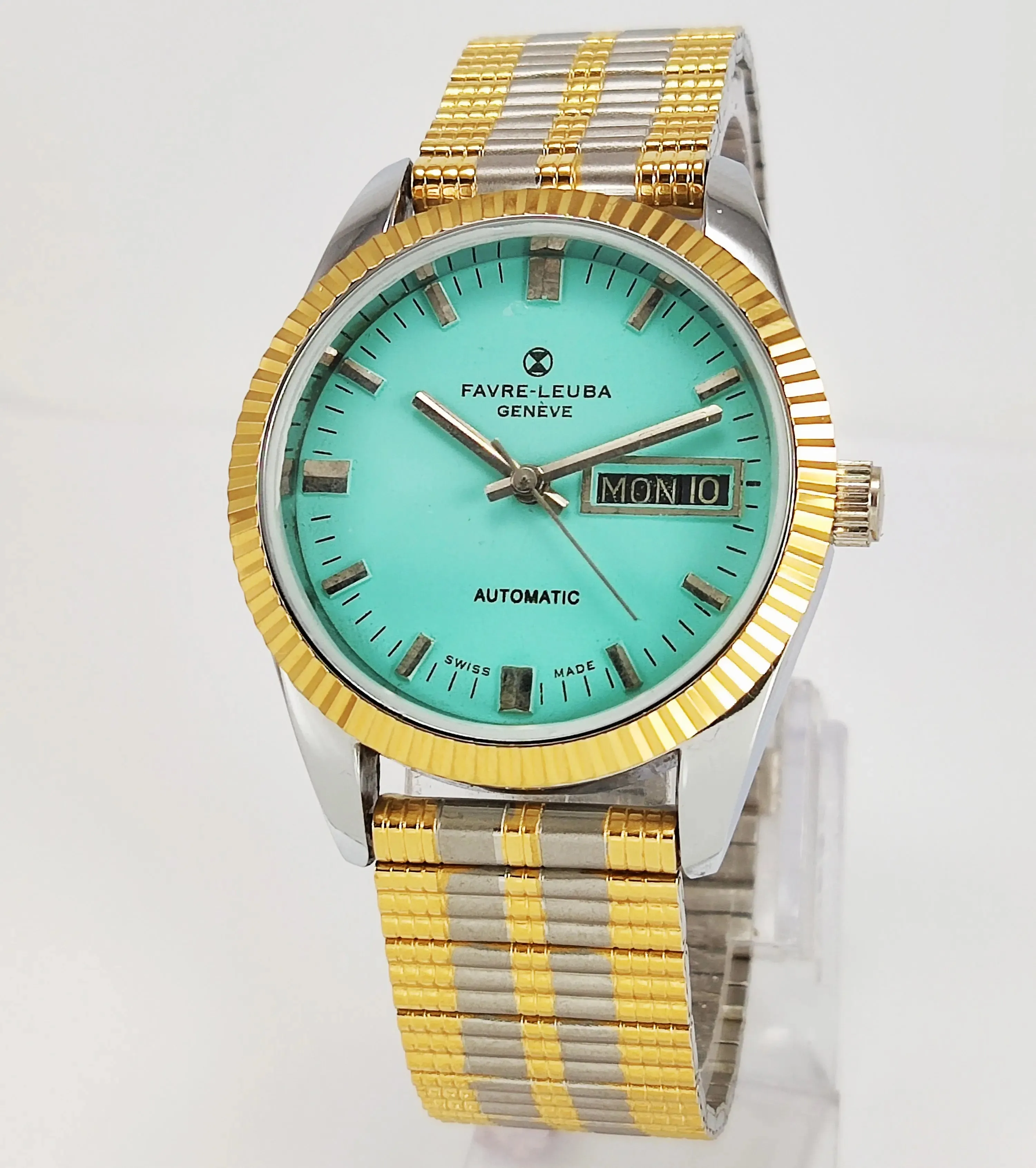 Favre Leuba Geneve Automatic-2066 Turquoise Dial Men's Watch