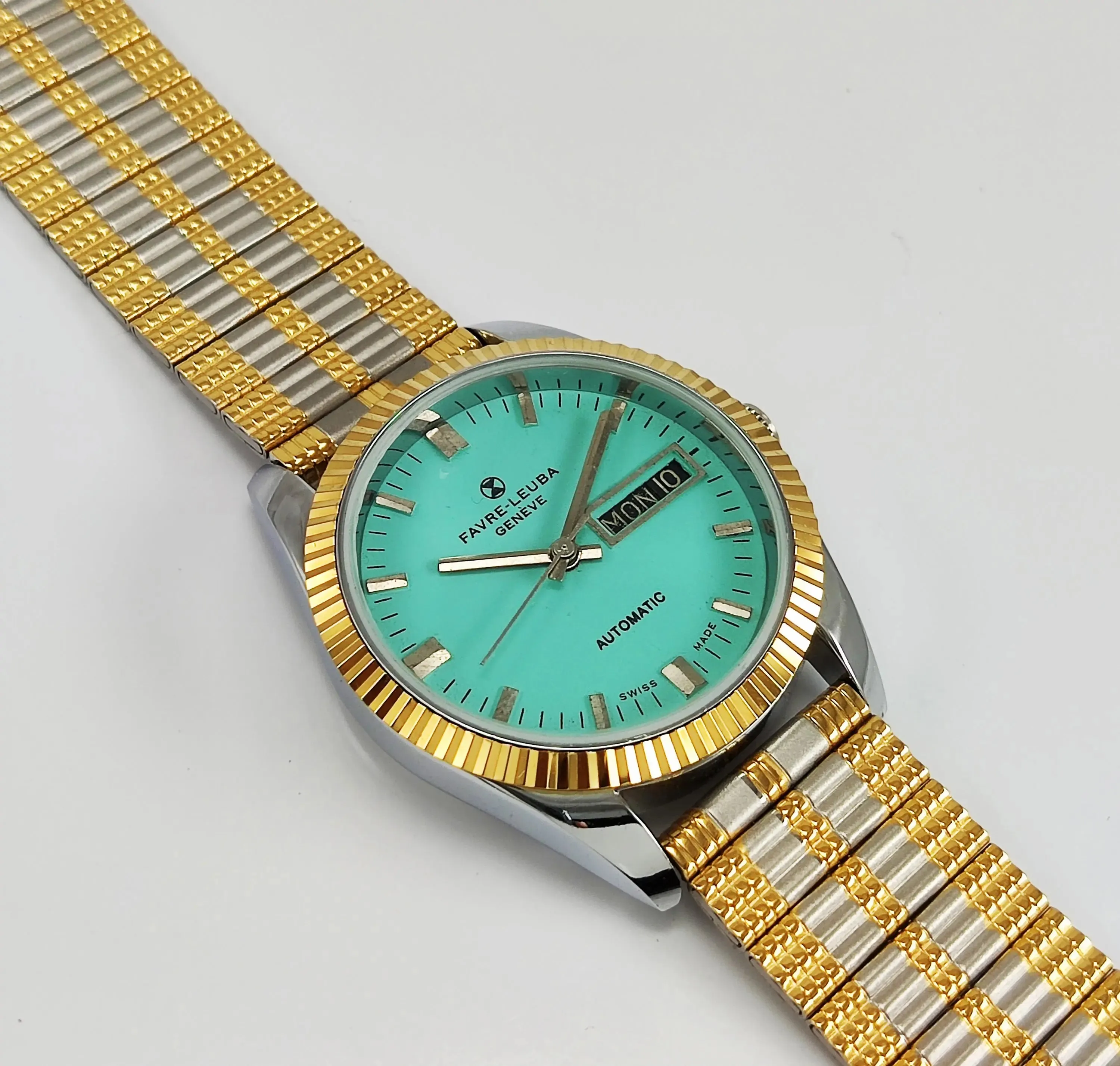 Favre Leuba Geneve Automatic-2066 Turquoise Dial Men's Watch