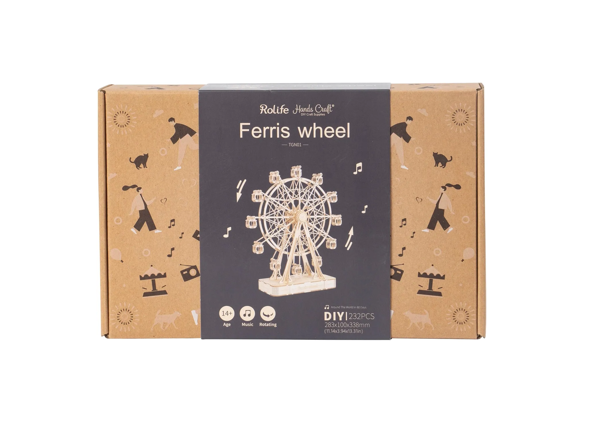 Ferris Wheel Music Box Wooden Puzzle