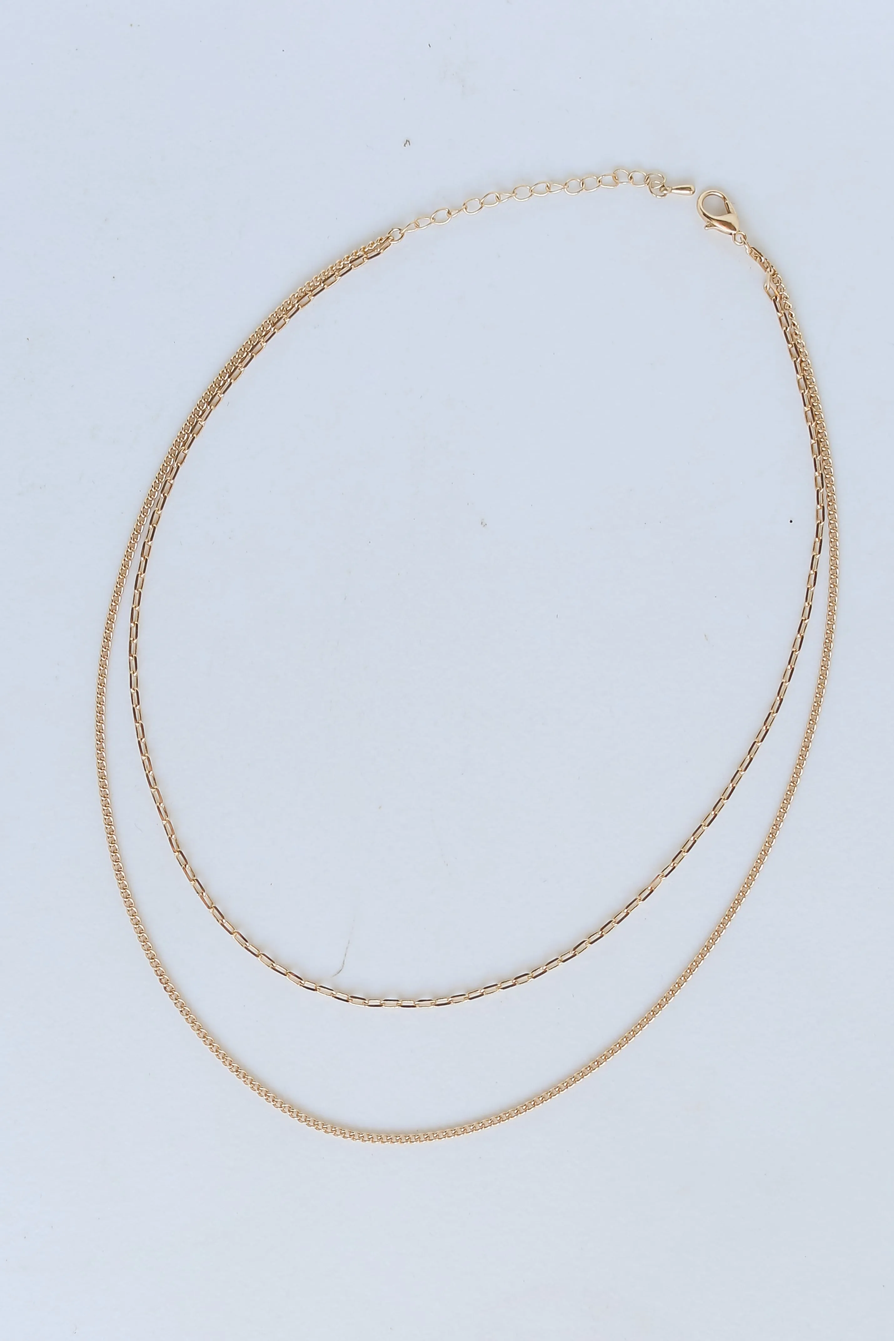 FINAL SALE - Annabelle Gold Layered Chain Necklace